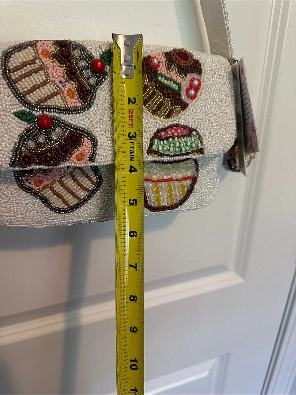 New Viral Made in India Beaded Cupcake Bag with Cupcake Charm